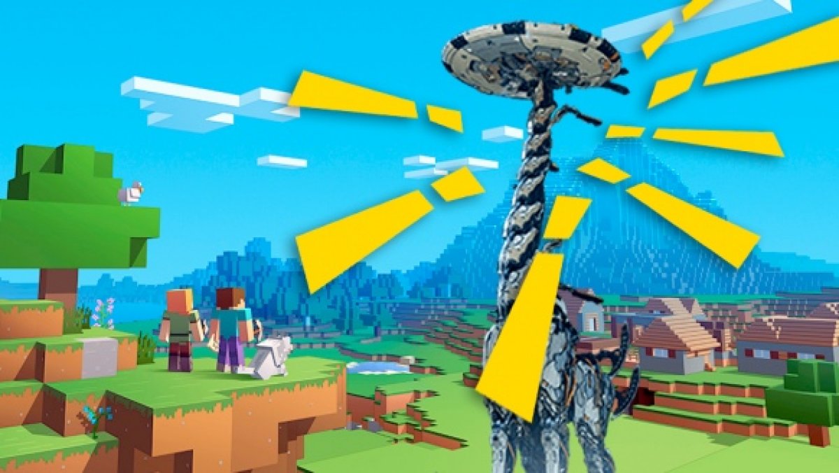 Minecraft Recrean el impresionante Cuellilargo de Horizon